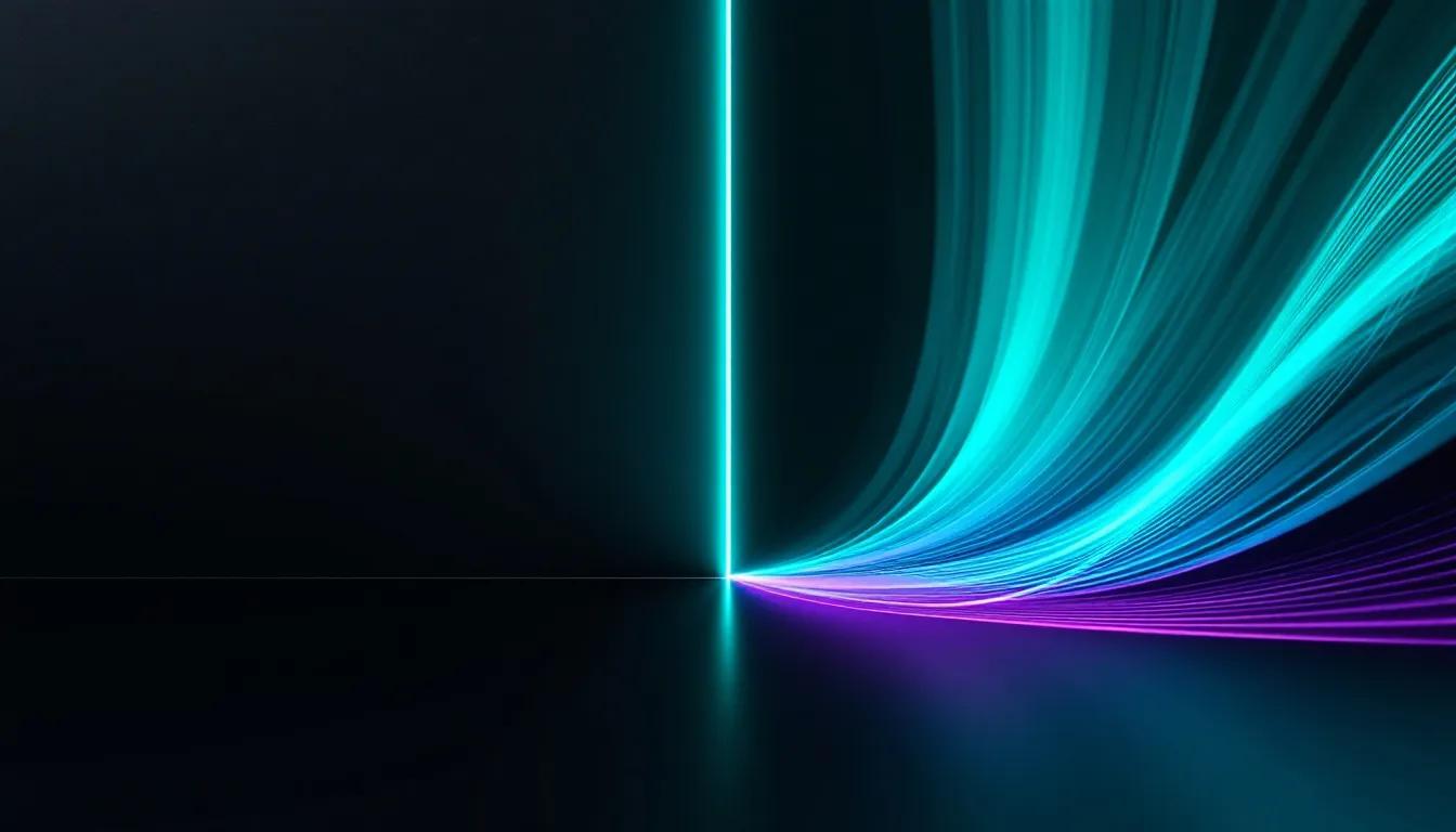 Abstract split composition showing structured modular blocks on the left and flowing teal light trails on the right, representing the gap between building an app and generating real traffic and income