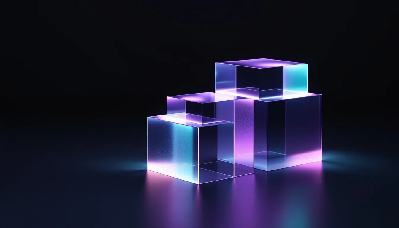 Stacked illuminated blocks representing tiered income streams