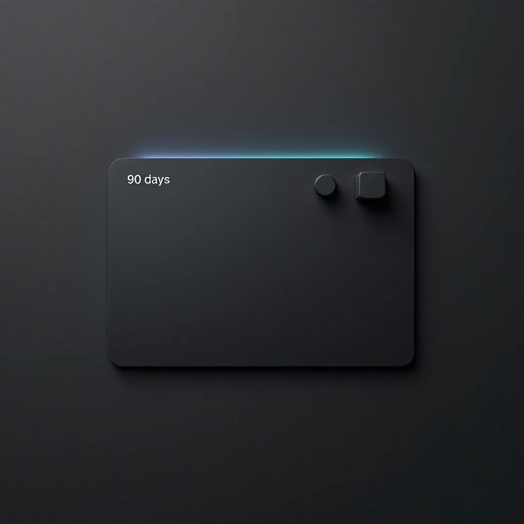 A dark control panel with