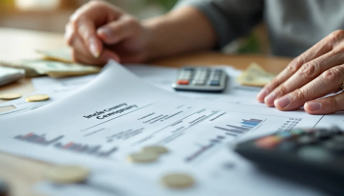 Close-up of a retiree examining concentrated investment holdings with visible concern, representing vulnerability during retirement years