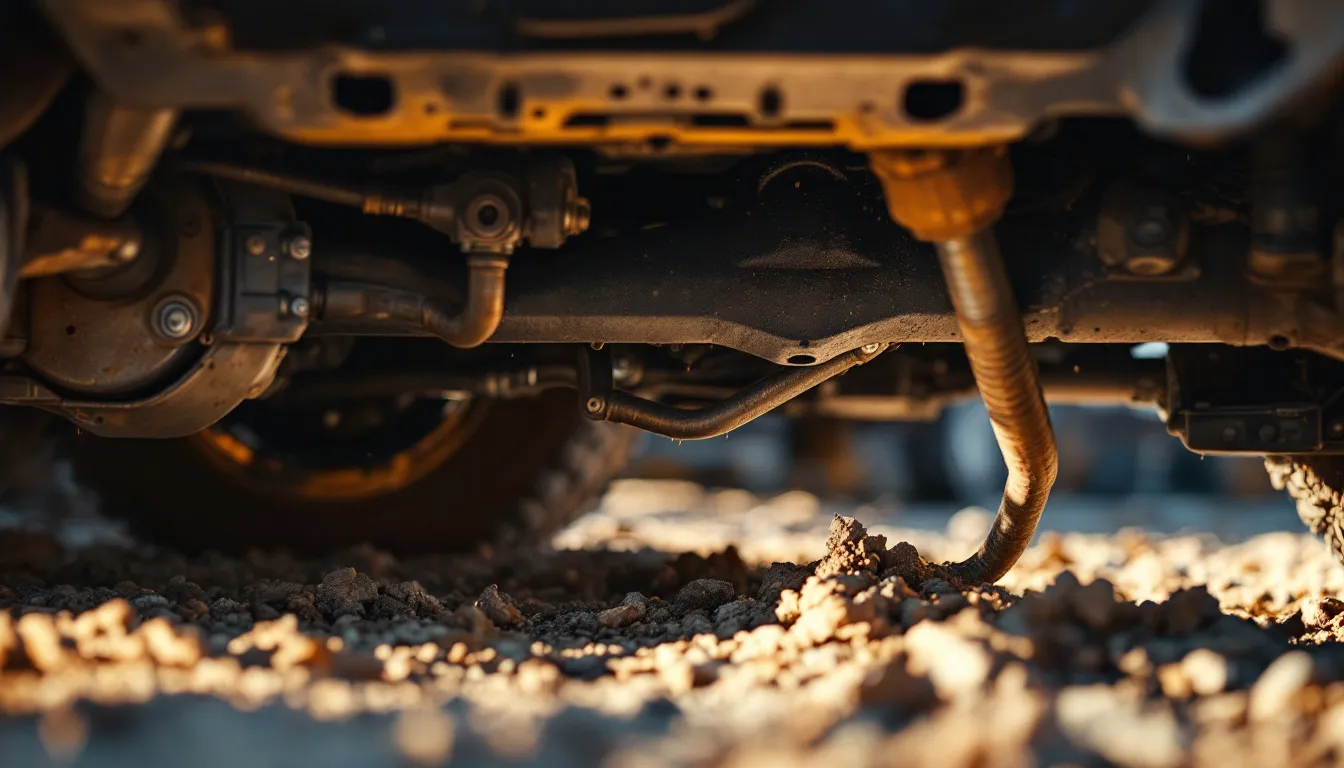 Underneath view of a Jeep JK front axle showing track bar, tie rod, and steering components — common death wobble culprits