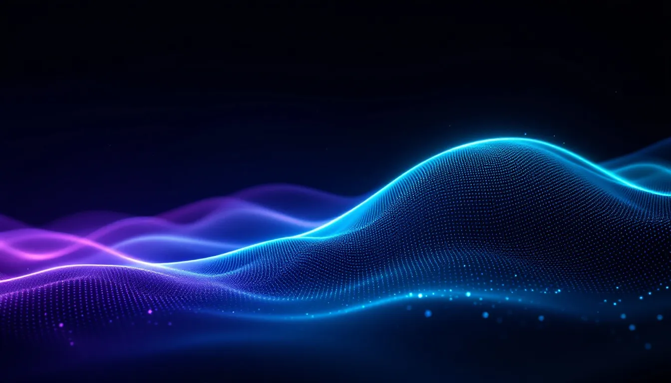 Abstract teal growth curve rising sharply against a dark background, representing compounding SEO results for SaaS founders