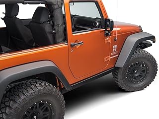 Barricade Rubi Rails | Heavy-Duty Steel Pinch-Seam Covers & Side Protection | Di for Jeep JK