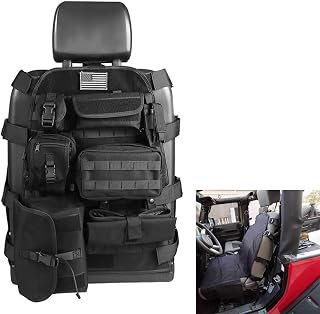 SUNPIE Black Upgrade Larger Seat Protector Tactical Seat Cover Universal Fit for
