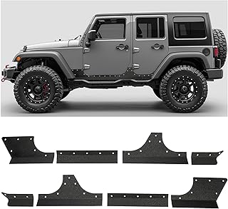 Kojem Door Armor Rocker Guards for 2007-2018 Jeep Wrangler JK powder-coated steel protection