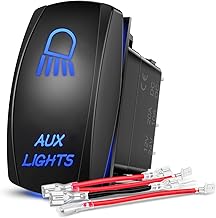 Nilight aux lights rocker switch 5 pin SPST LED indicator for Jeep JK rock light installation