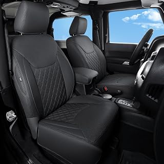 GIANT PANDA Front Jeep Wrangler 2/4 Door JK 2013-2017 Car Seat Covers for Sahara