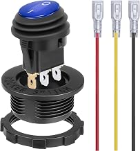 Round rocker switch 12V waterproof LED backlit toggle switch for Jeep auxiliary lighting and rock lights