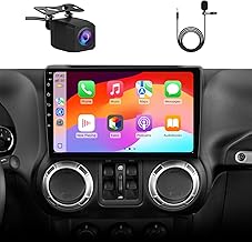 Car Radio Stereo Upgrade for Jeep Wrangler JK 2007-2018 Dodge Ram Android 13 with Wireless CarPlay and Android Auto