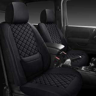 Wrangler Seat Covers 2007-2026 Full Set, Waterproof Leather Interior Sets with L